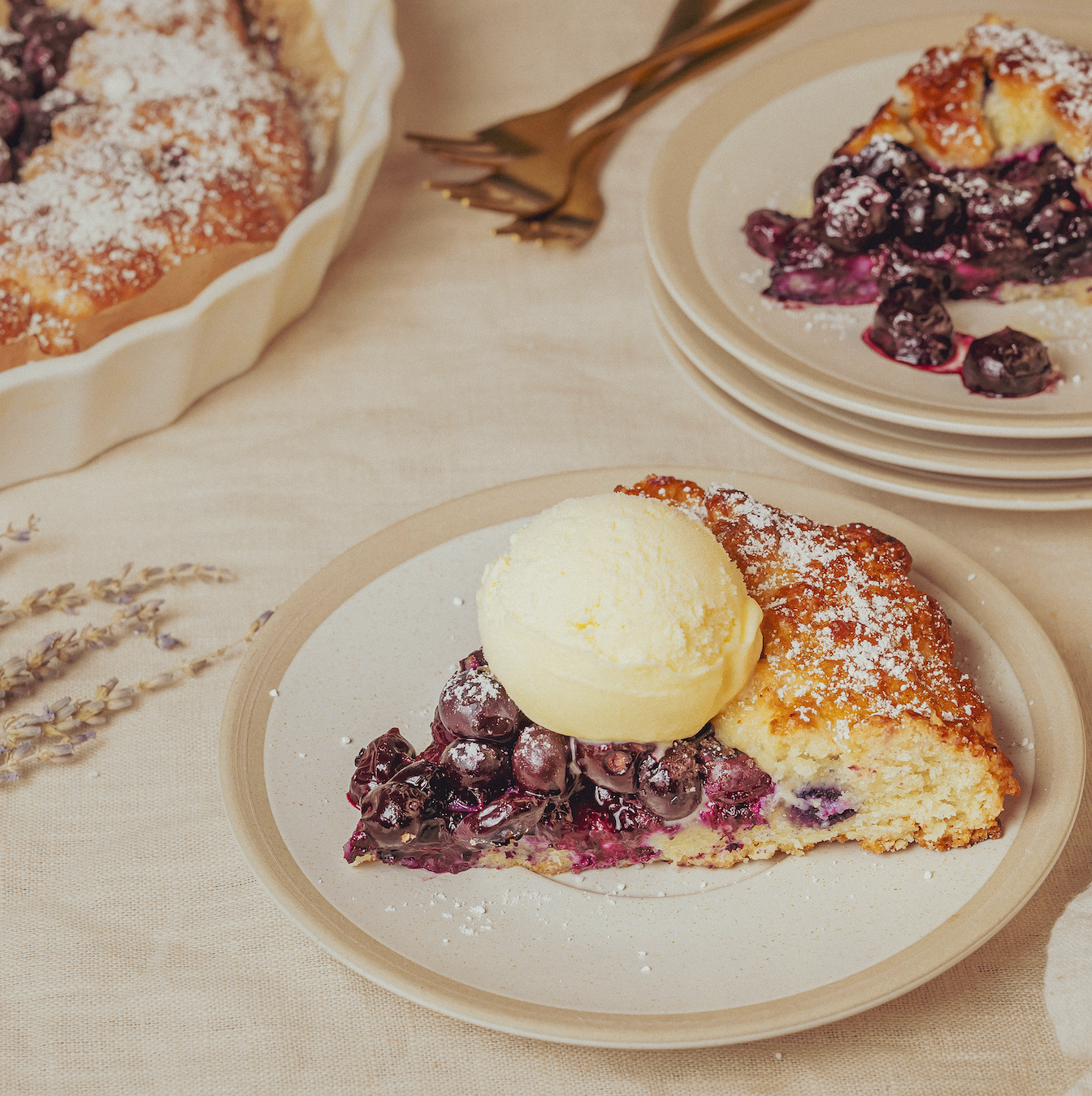 Vegane Blaubeer-Galette