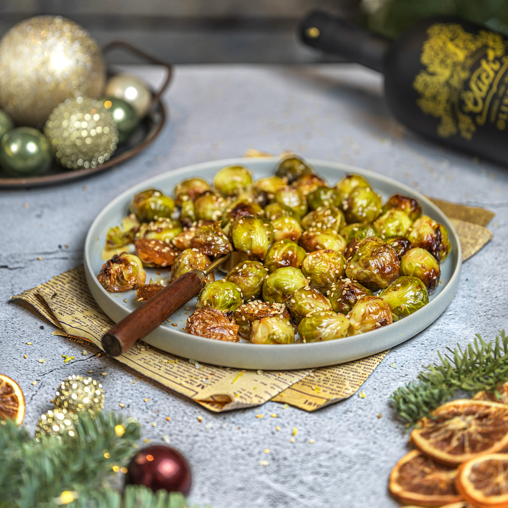 Gerösteter Rosenkohl mit Sesam