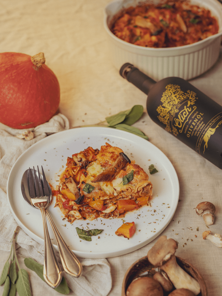 Tortellini aus dem Ofen mit Kürbis und Pilzen 🍂🍂🍂 - Ölich