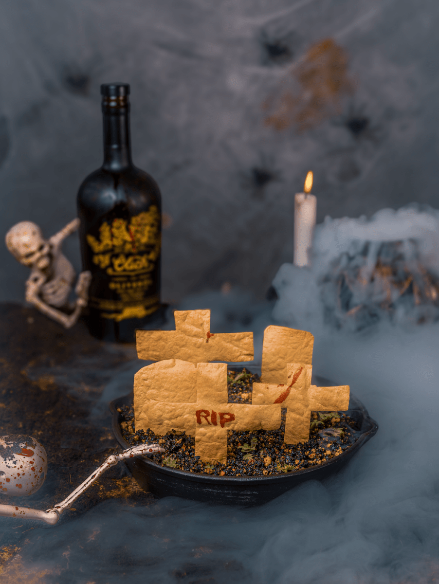 Veganer Halloween Hummus - Tortilla - Friedhof 🪦💀 - Ölich