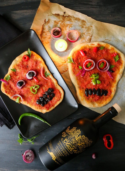 Halloween-Schädel-Pizza 💀🍕🎃 - Ölich