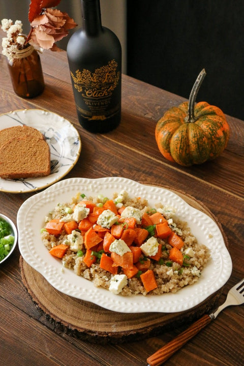 Quinoa-Kürbis-Salat mit Blauschimmelkäse 🎃 - Ölich
